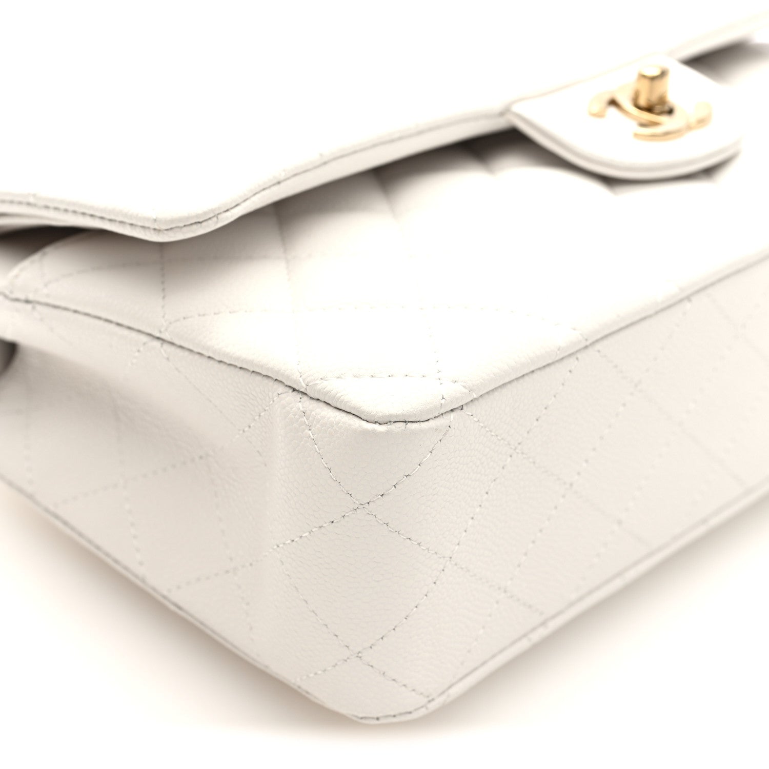 Chanel Caviar Quilted Medium Double Flap White