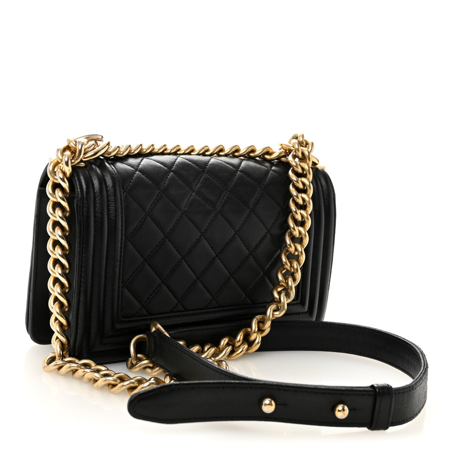 Chanel Lambskin Quilted Small Boy Flap Black