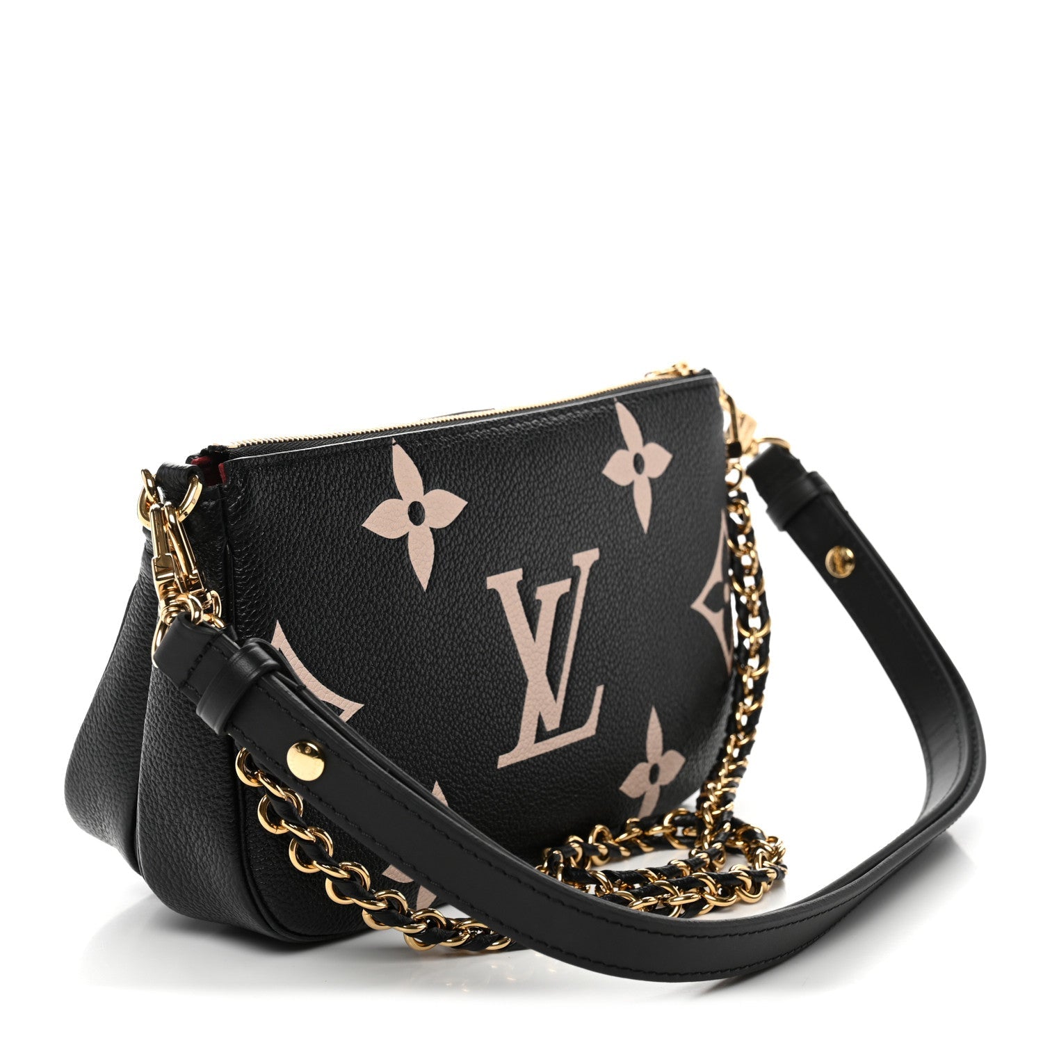 Louis Vuitton Empreinte Monogram Giant Multi Pochette Accessories Black Beige