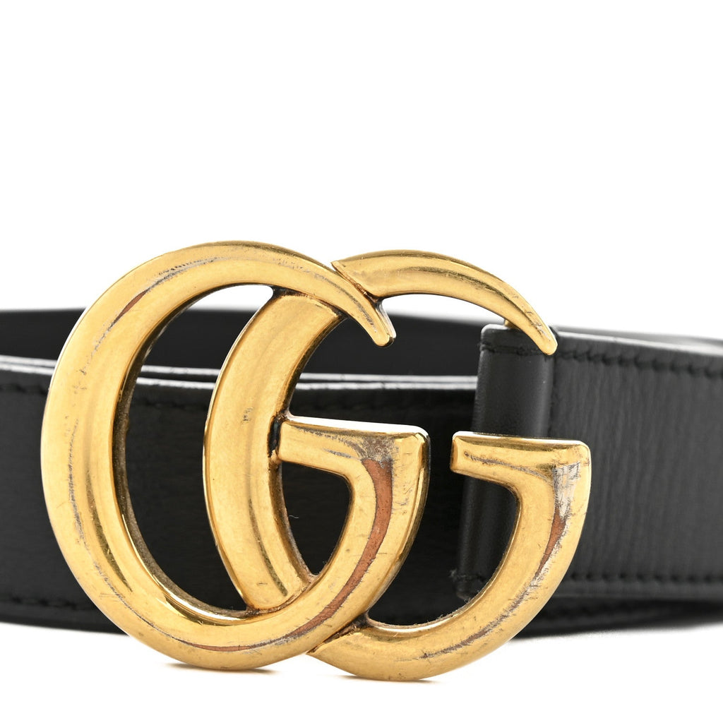 Gucci Calfskin Double G 30mm Belt 85 34 Black
