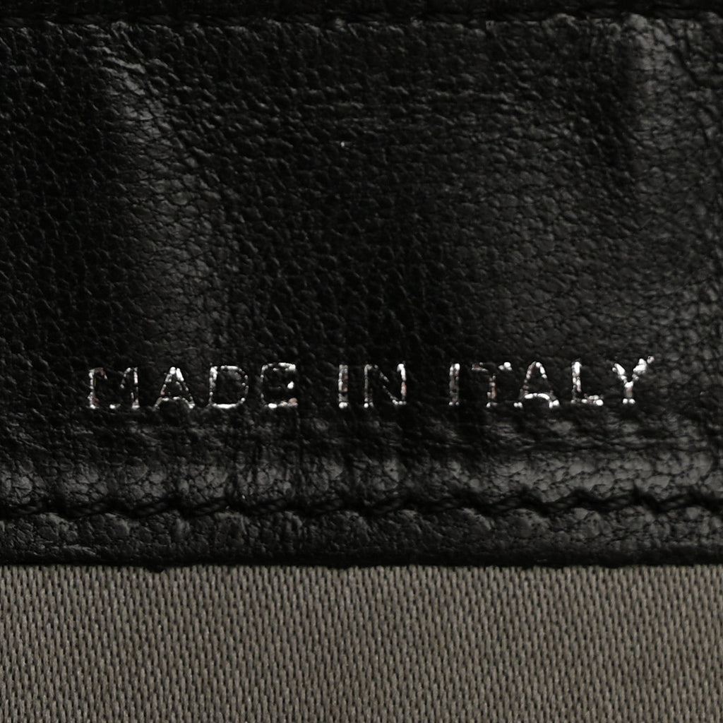 Lambskin Camellia Embossed Zip Around Organizer Wallet Black