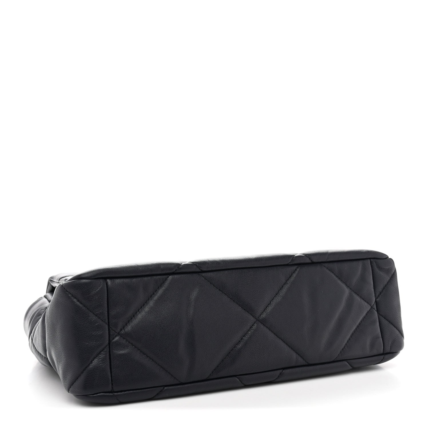 Chanel Goatskin Quilted Large Chanel 19 Flap Navy Blue
