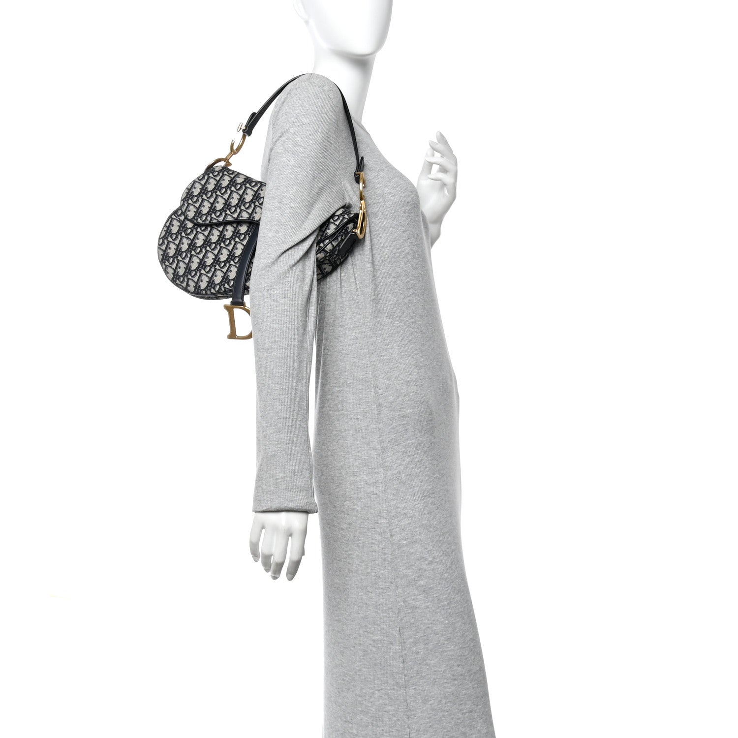 Christian Dior Oblique Saddle Bag Blue