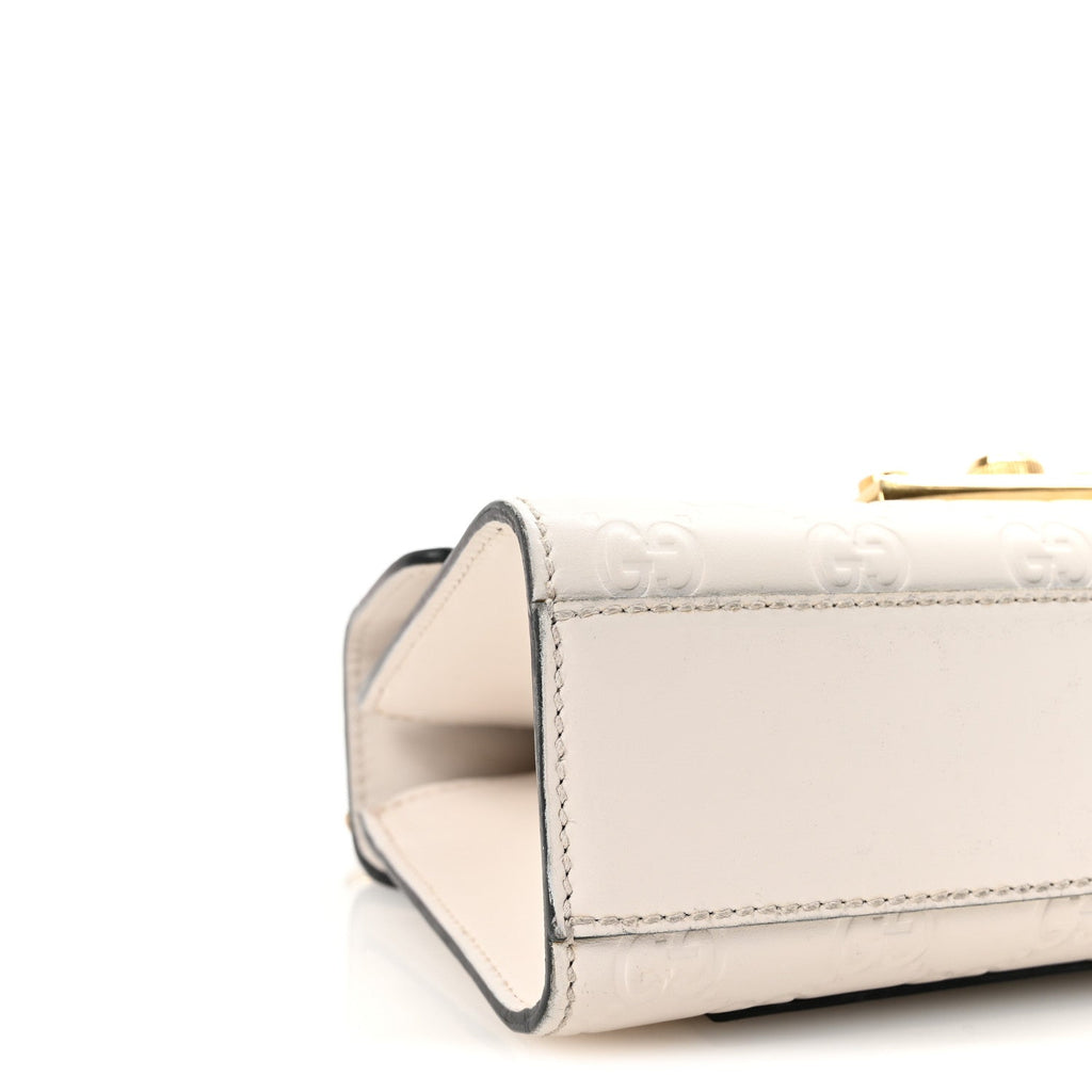 Gucci Guccissima Small Padlock Shoulder Bag Black White