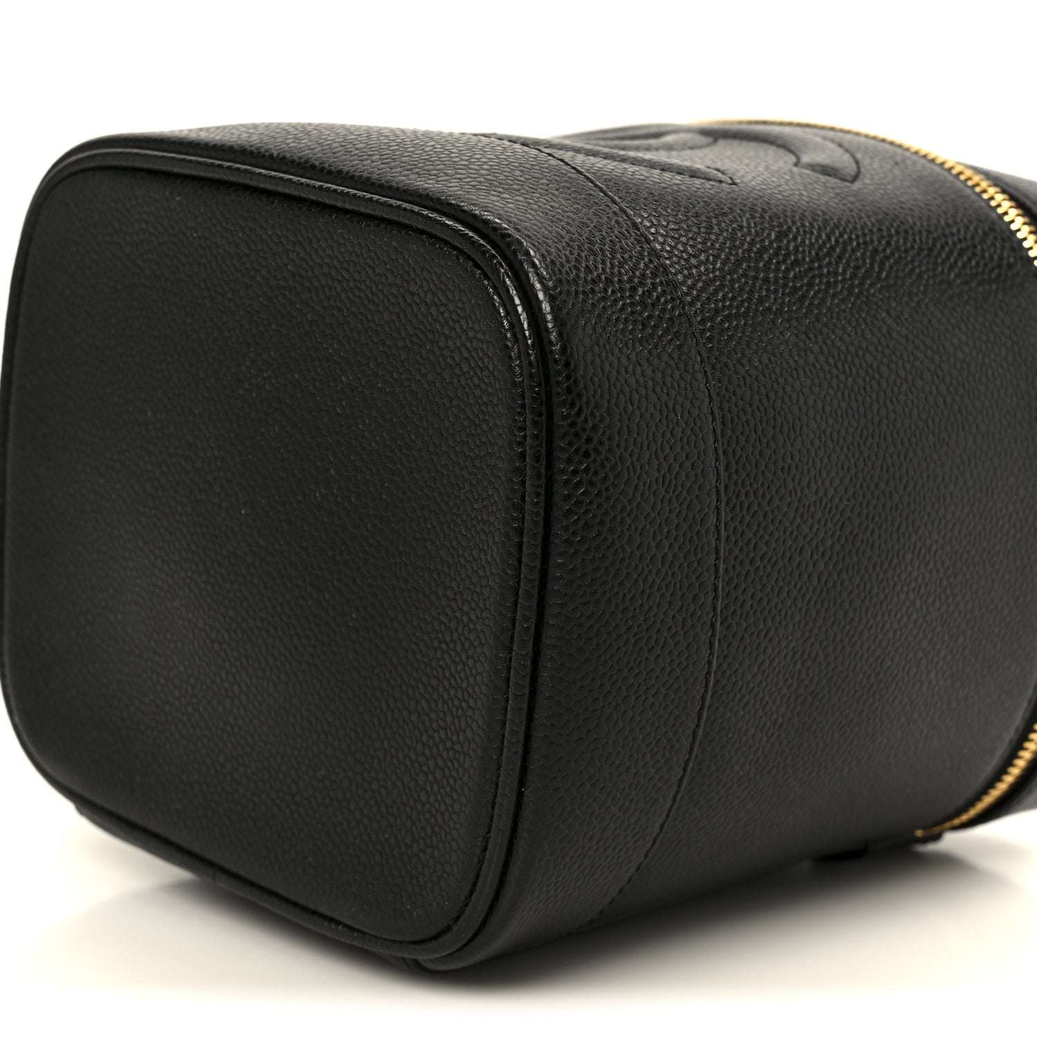 Chanel Caviar Vanity Cosmetic Case Black