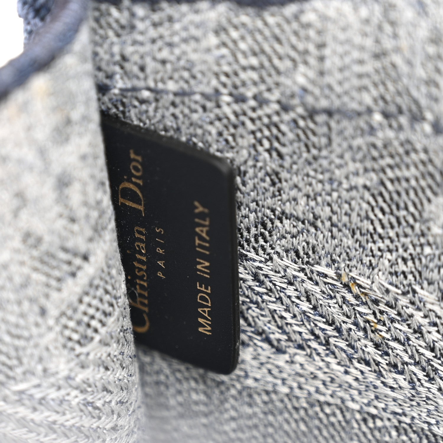Christian Dior Oblique Denim Mini Book Tote Blue