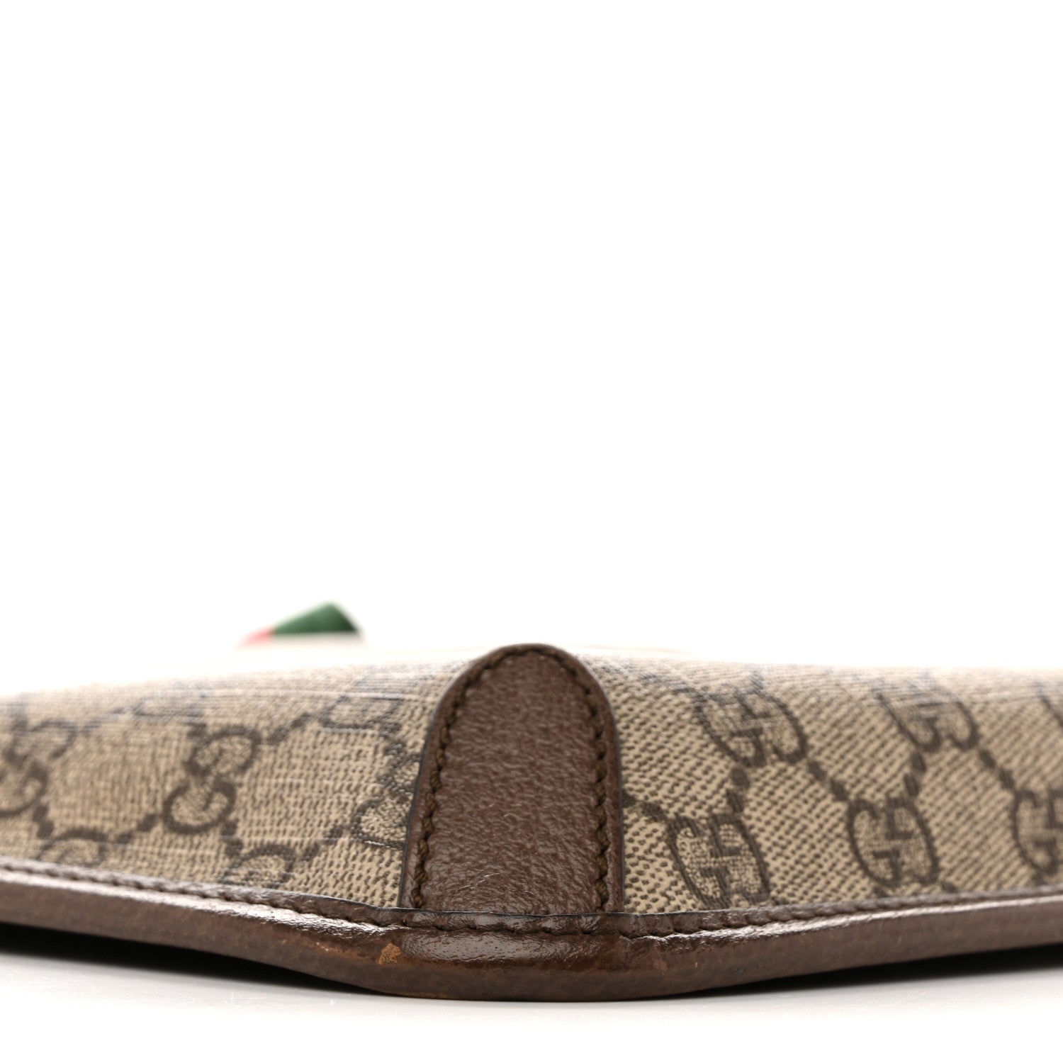 Gucci GG Supreme Monogram Web Medium Neo Vintage Flap Messenger Bag Beige New Acero