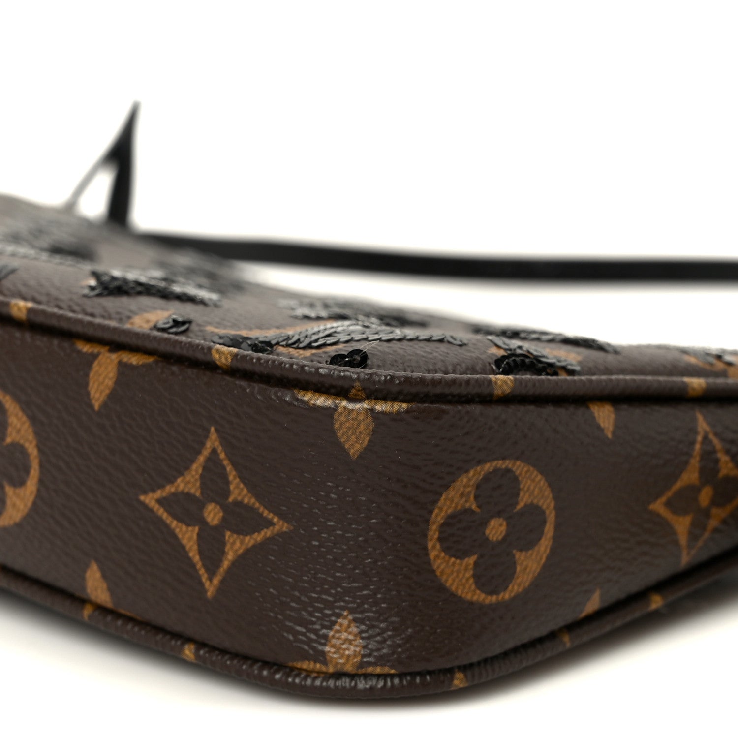 Louis Vuitton Monogram Sequins Pochette Accessories Black