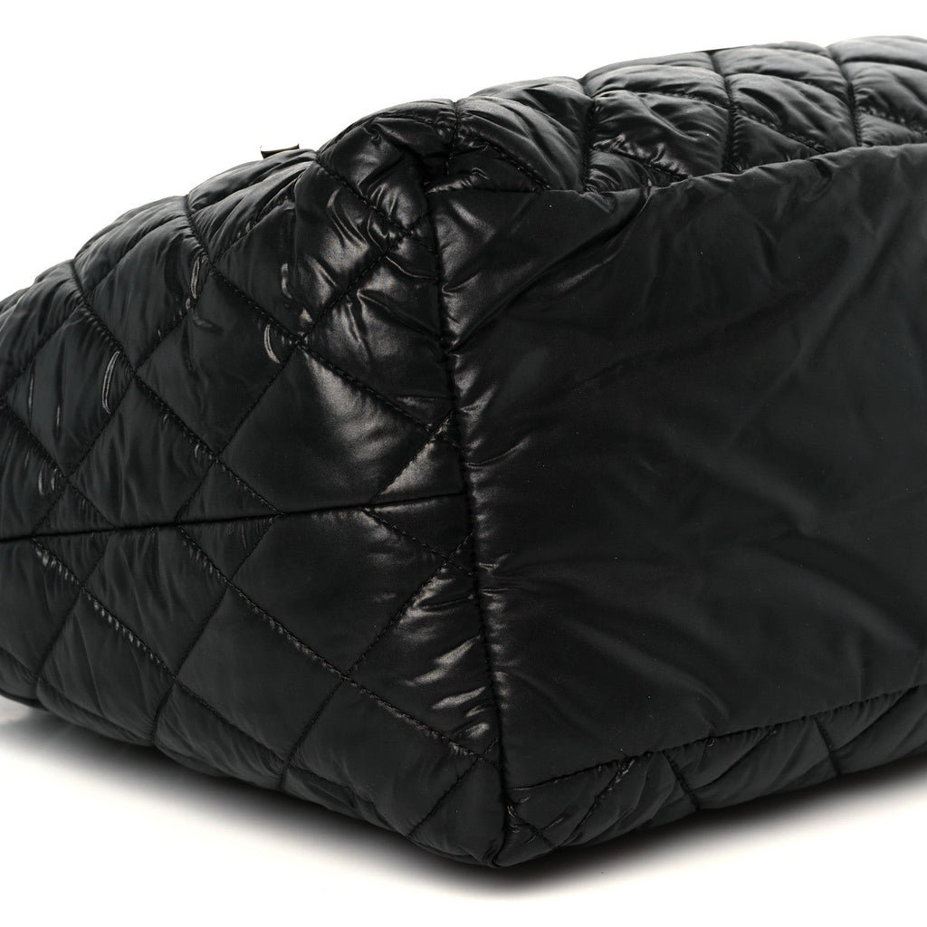 Chanel Nylon Quilted Small Coco Cocoon Tote Black