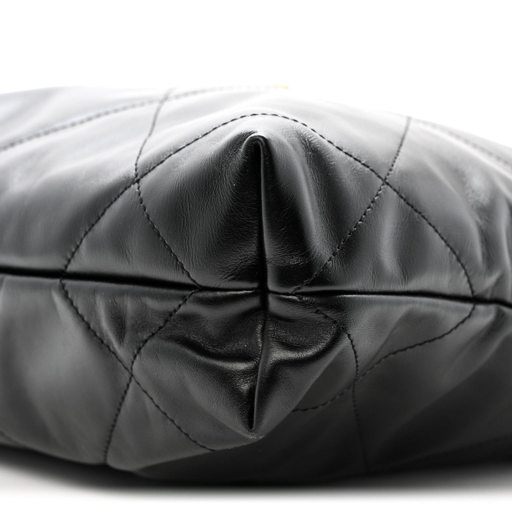 Chanel Shiny Calfskin Quilted Small Chanel 22 Black