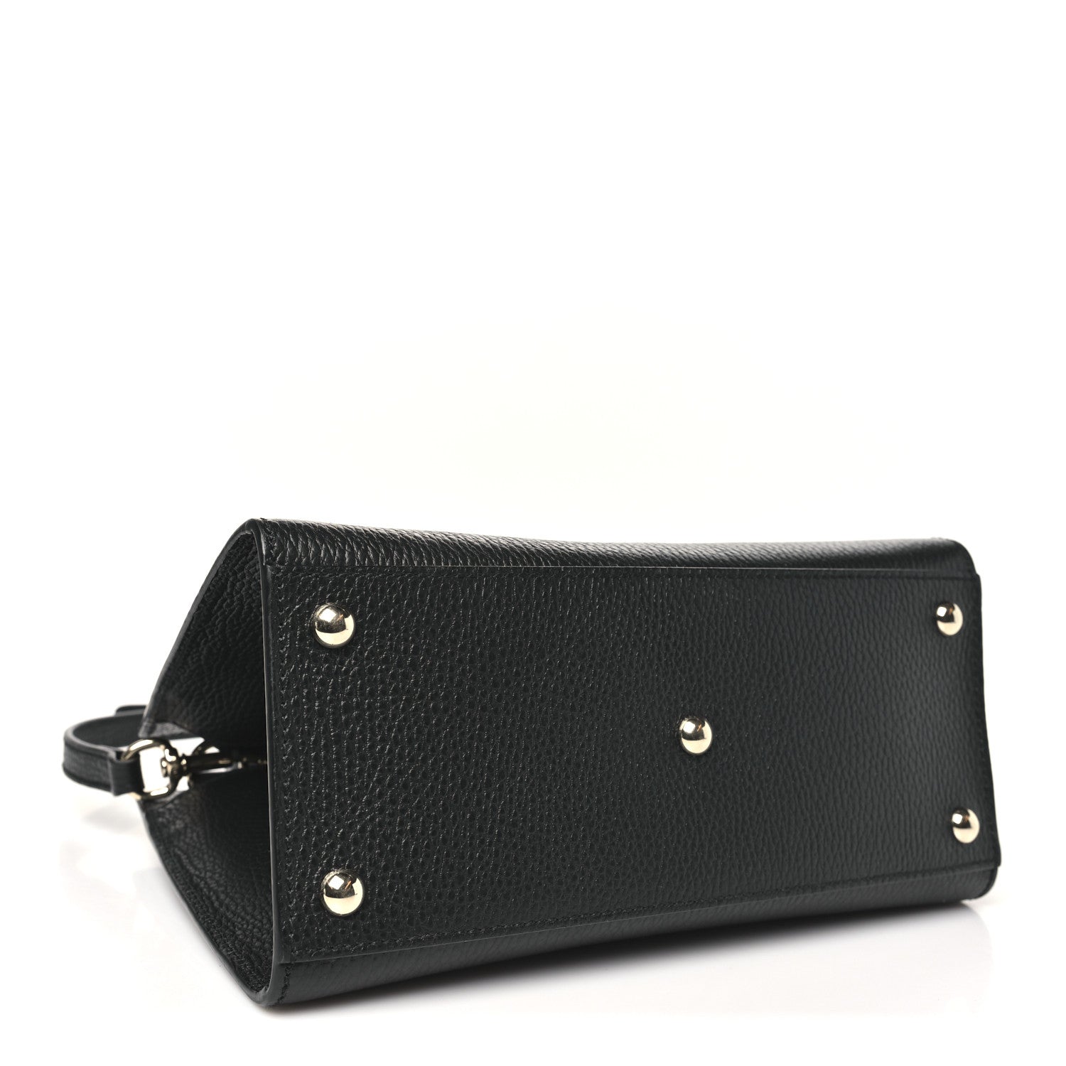 Gucci Dollar Calfskin Medium Soho Top Handle Satchel Black