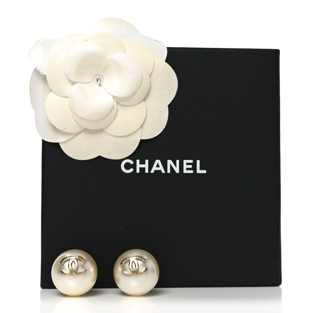 Pearl CC Large Earrings Gold