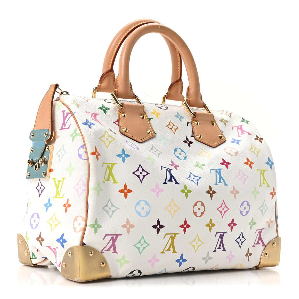 Louis Vuitton Monogram Multicolor Speedy 30 White