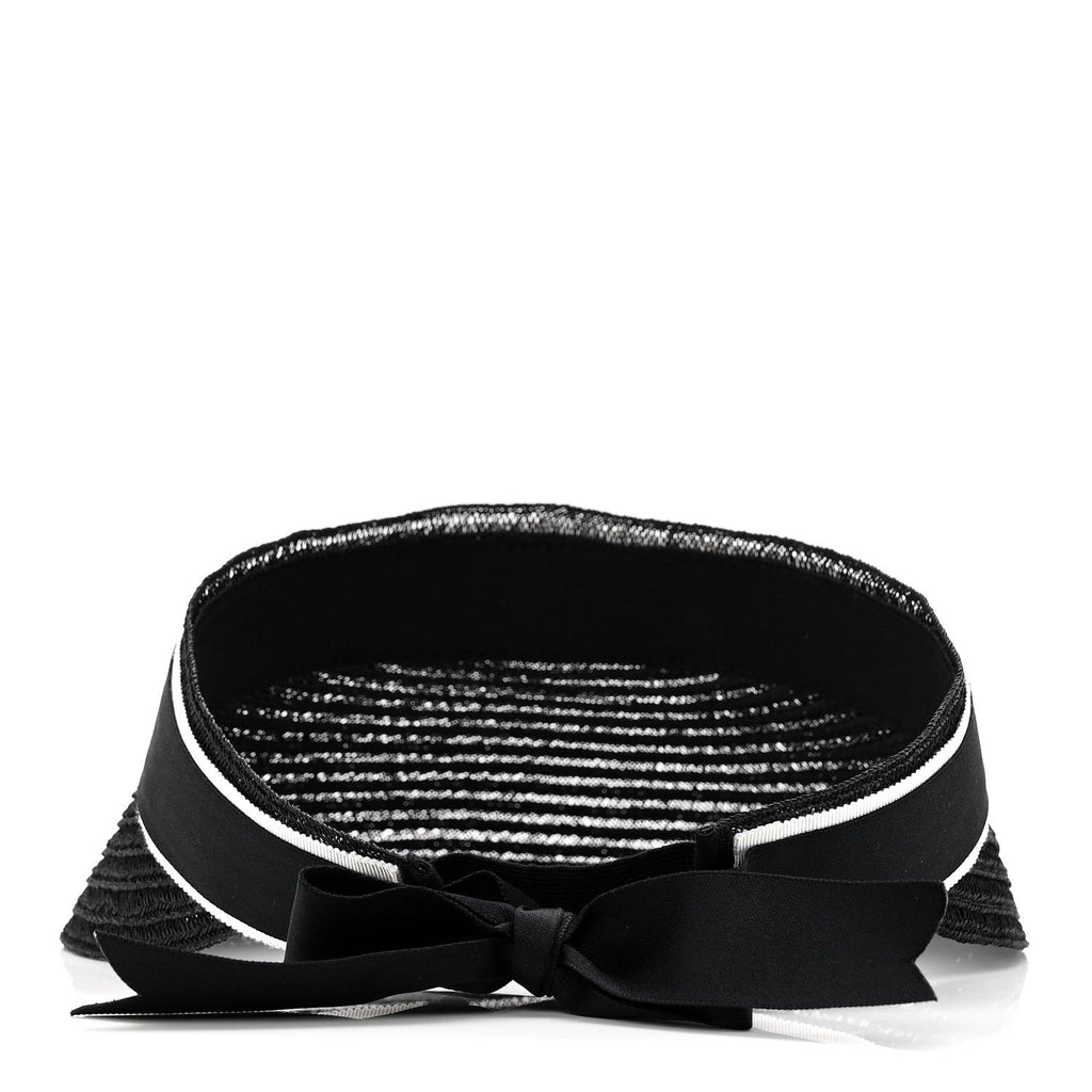 Abaca Cotton Ribbon Visor M Black