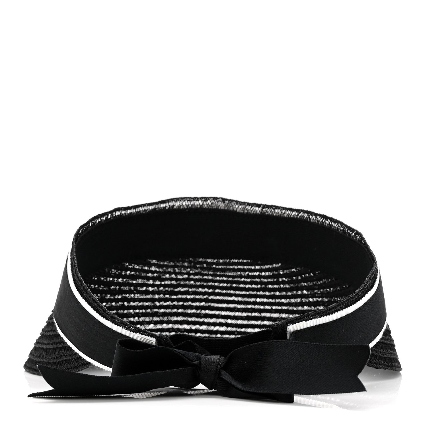 Abaca Cotton Ribbon Visor M Black