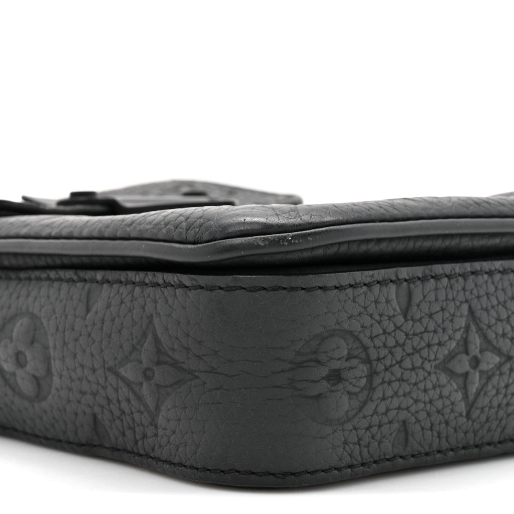 Louis Vuitton Taurillon Monogram S Lock Wearable Wallet Black