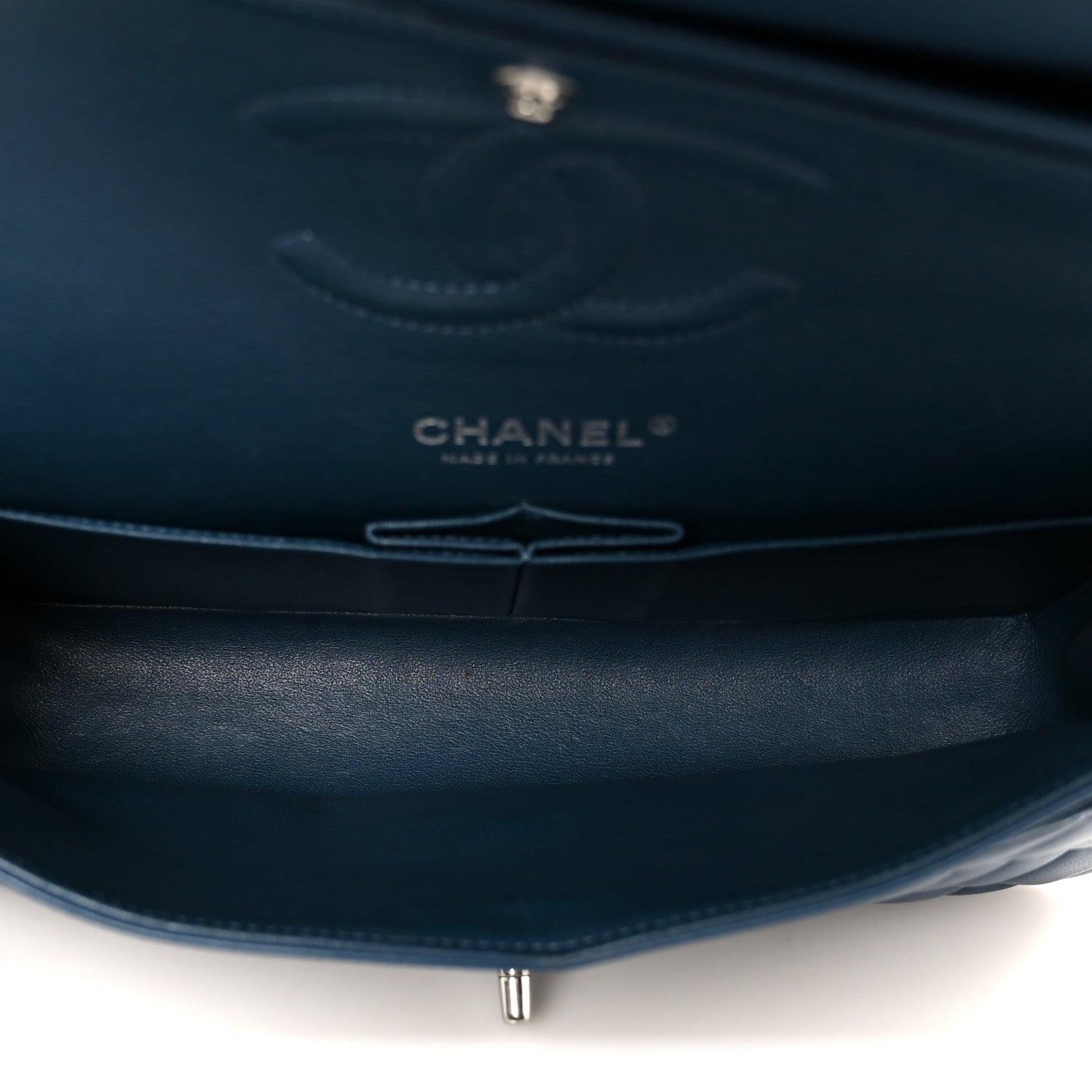 Chanel Lambskin Quilted Medium Double Flap Navy