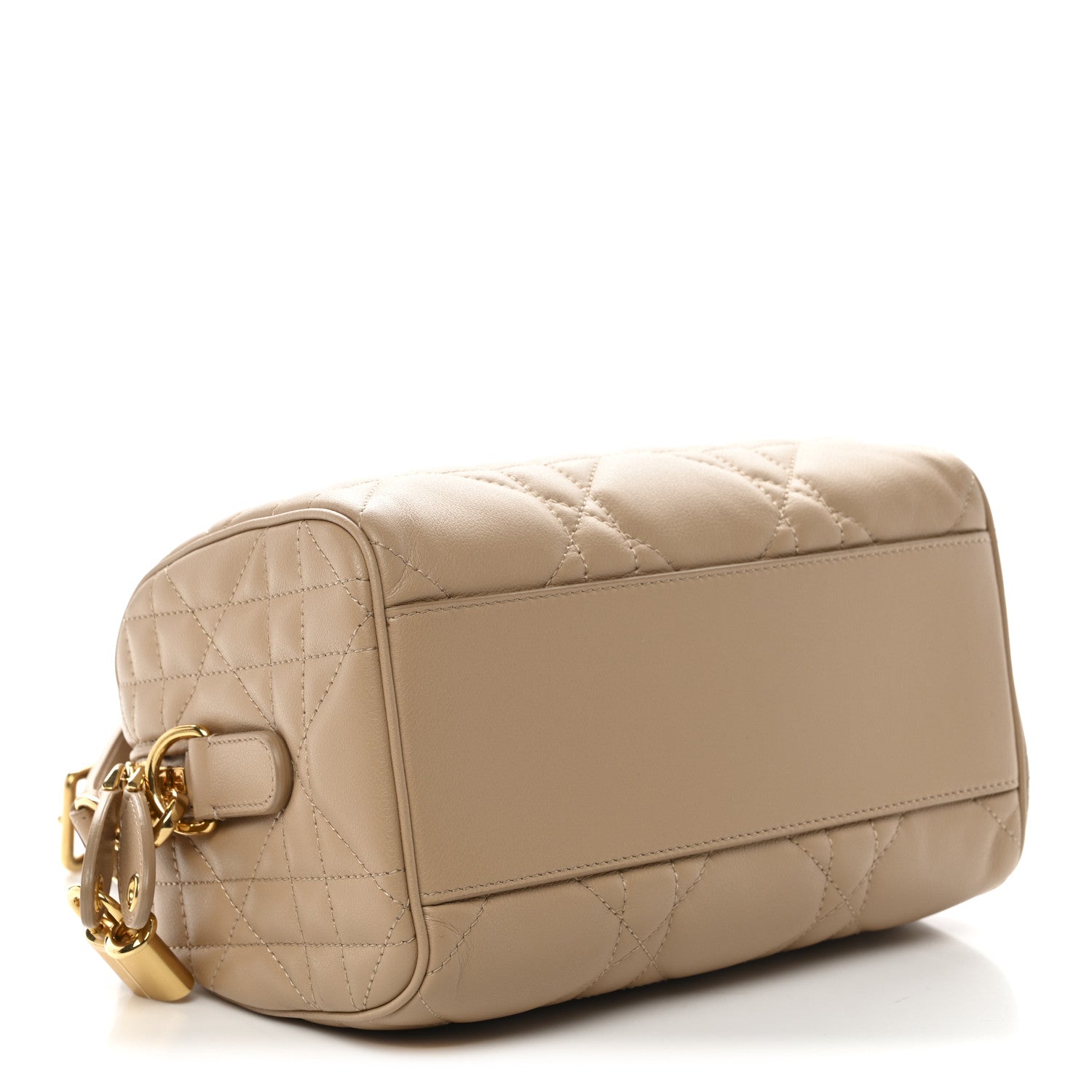 Christian Dior Calfskin Macrocannage Groove 20 Bag Biscuit