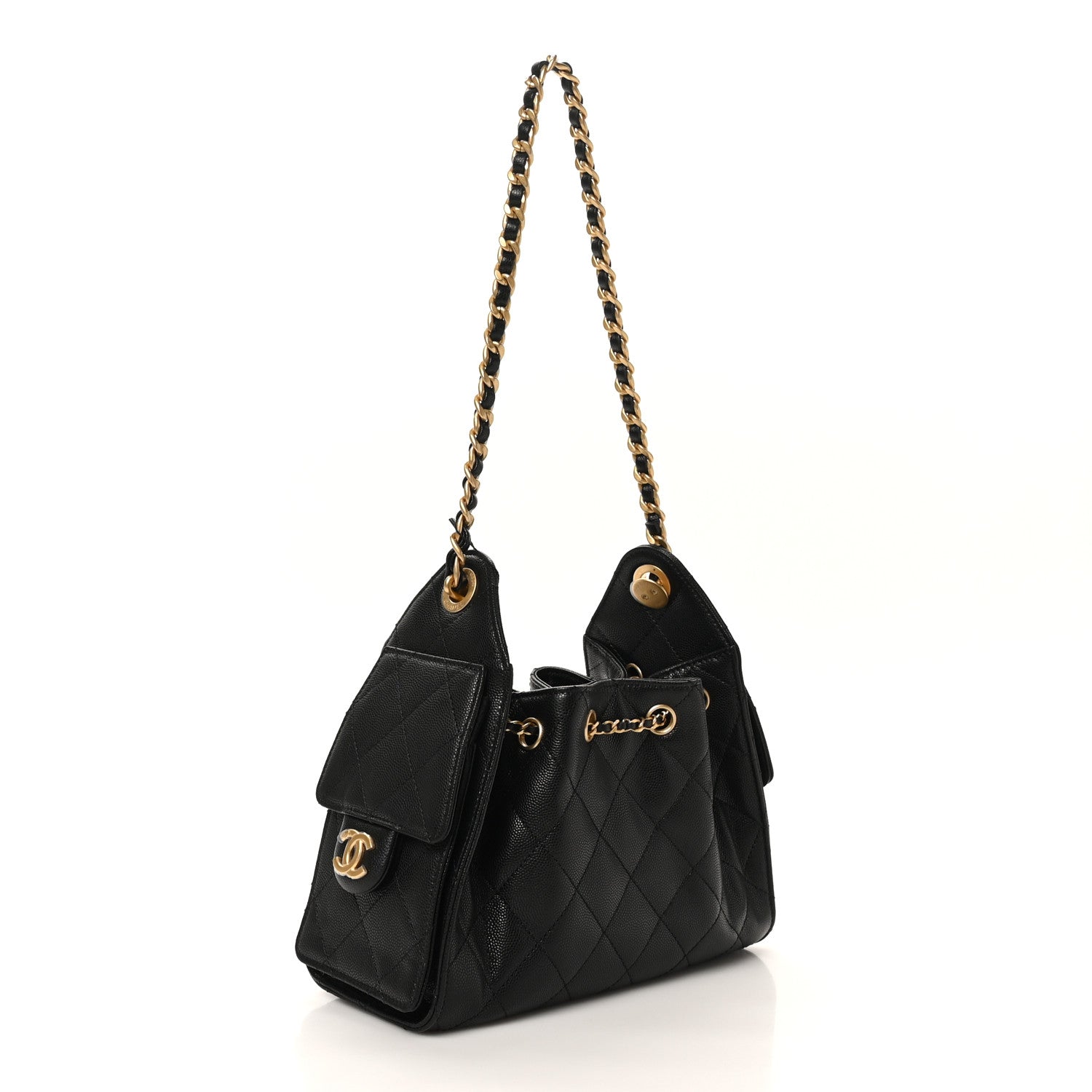 Chanel Caviar Quilted Mini Chanel 25 Handbag Black