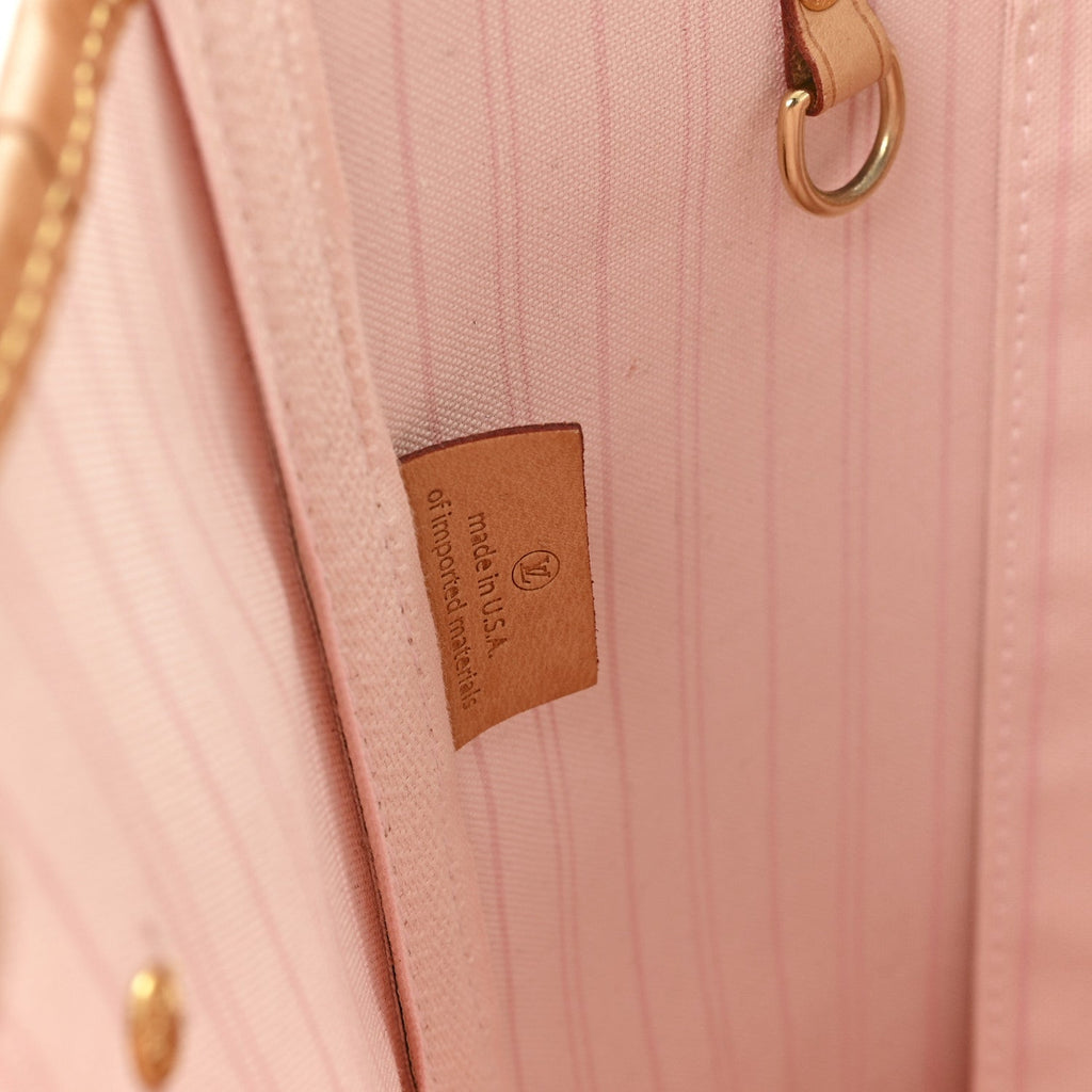 Louis Vuitton Damier Azur Neo Neverfull MM Rose Ballerine