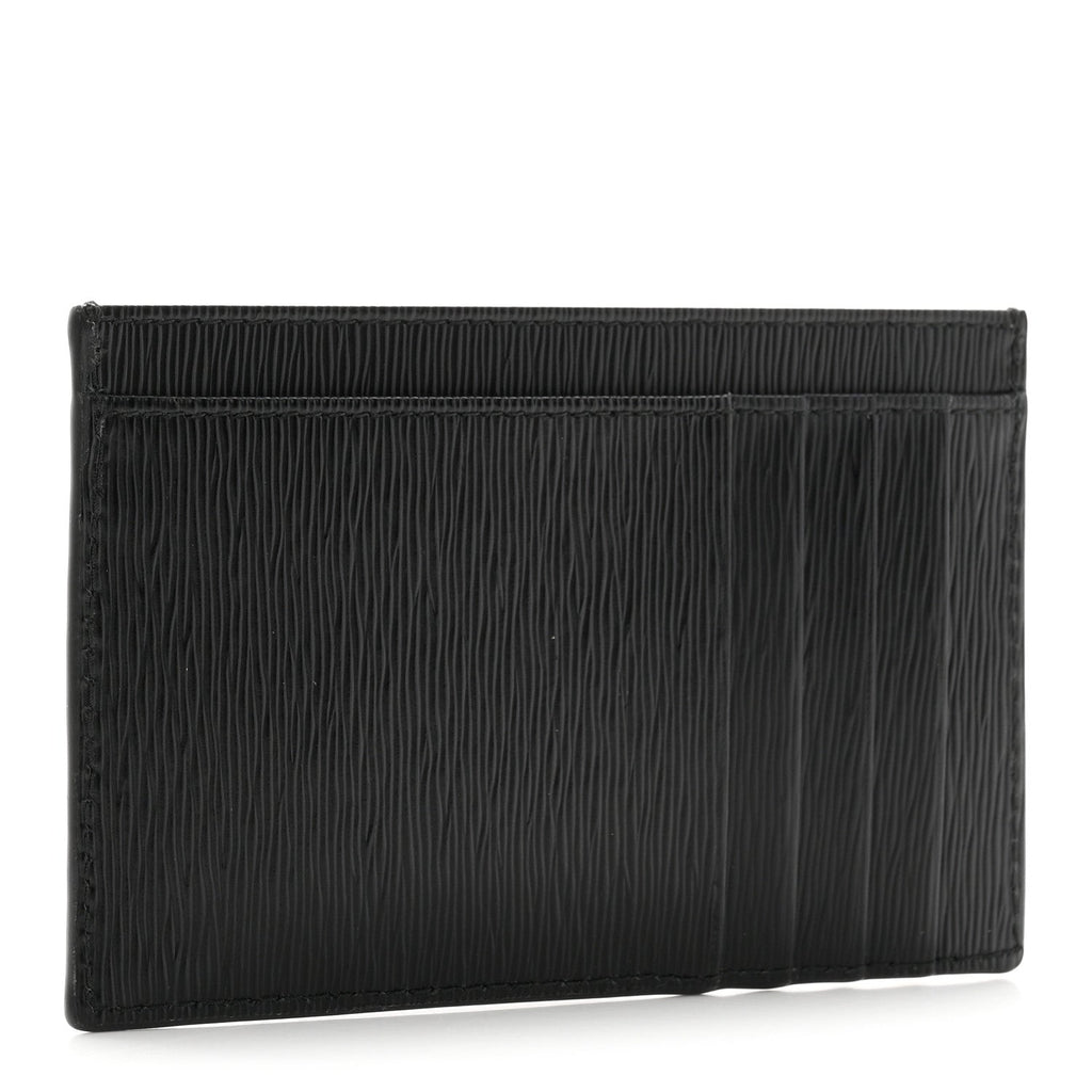 Prada Vitello Move Triangle Logo Card Case Black