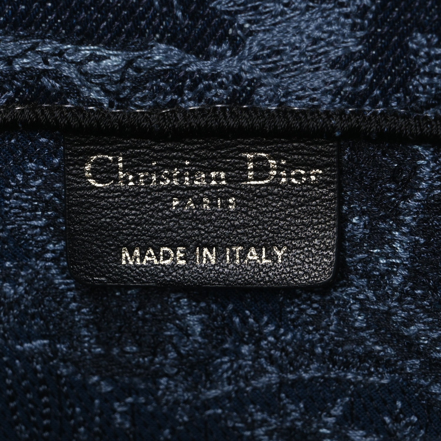 Christian Dior Canvas Embroidered Medium Dioriviera Toile De Jouy Book Tote Blue Black
