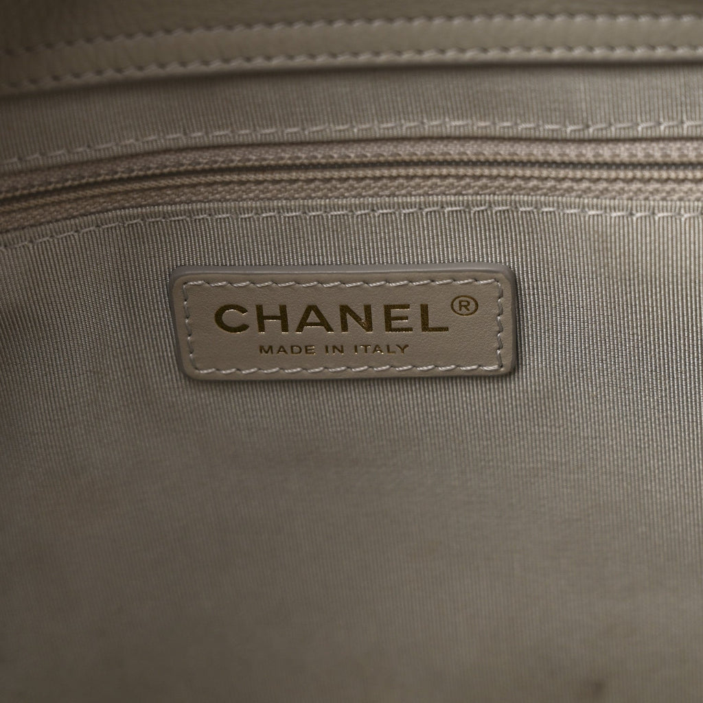 Chanel Bullskin Stitched Large Shopping Bag Grey