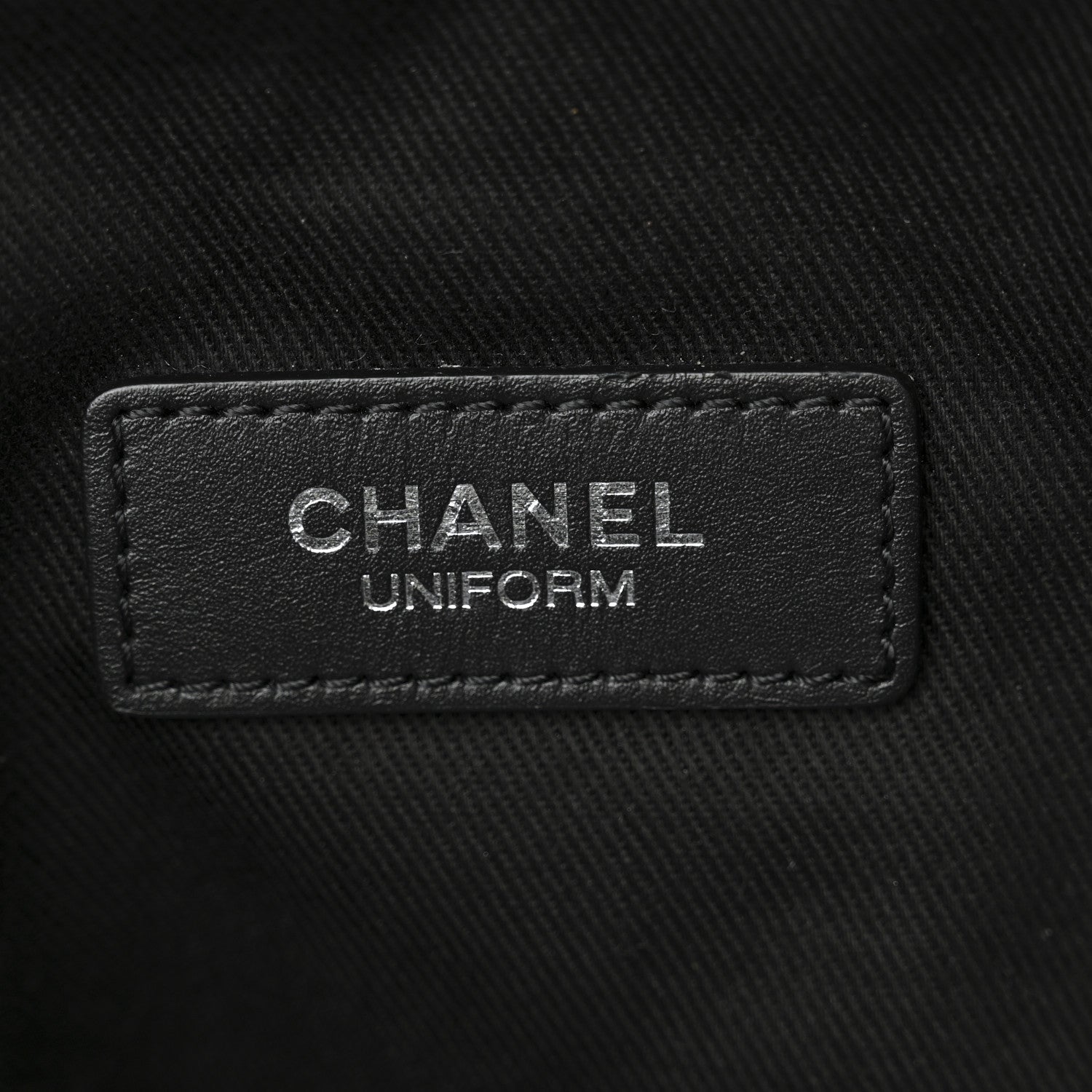 Chanel Calfskin Quilted Uniform Waist Belt Bag Black