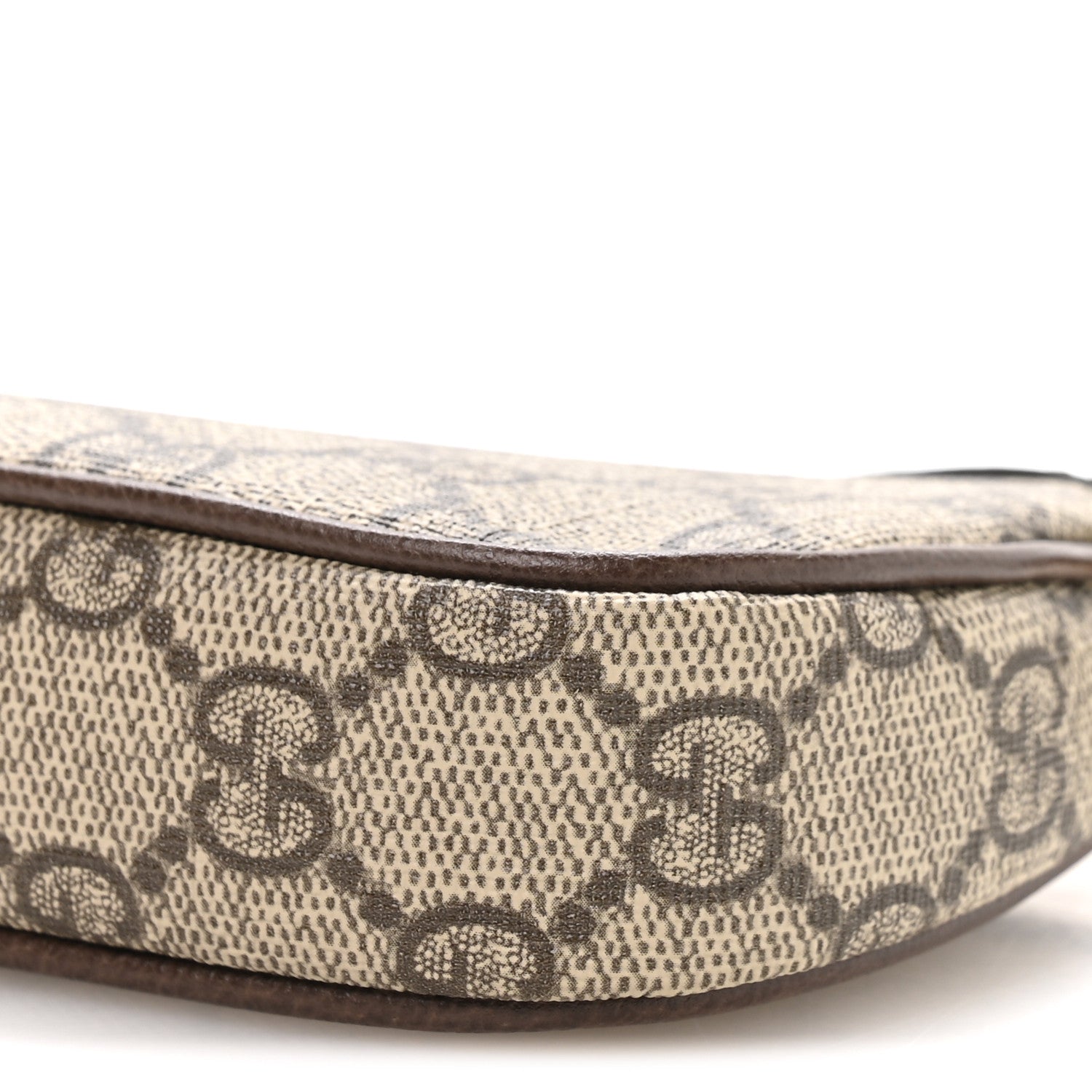 Gucci GG Supreme Monogram Textured Dollar Calfskin Mini Ophidia Chain Bag Beige Ebony