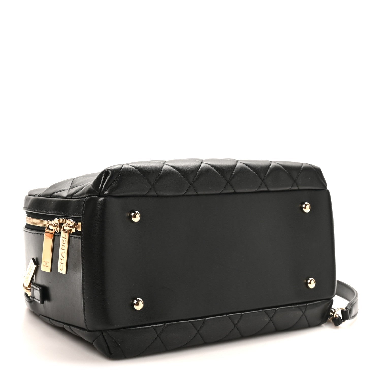 Chanel Lambskin Quilted Medium Trendy CC Bowling Bag Black