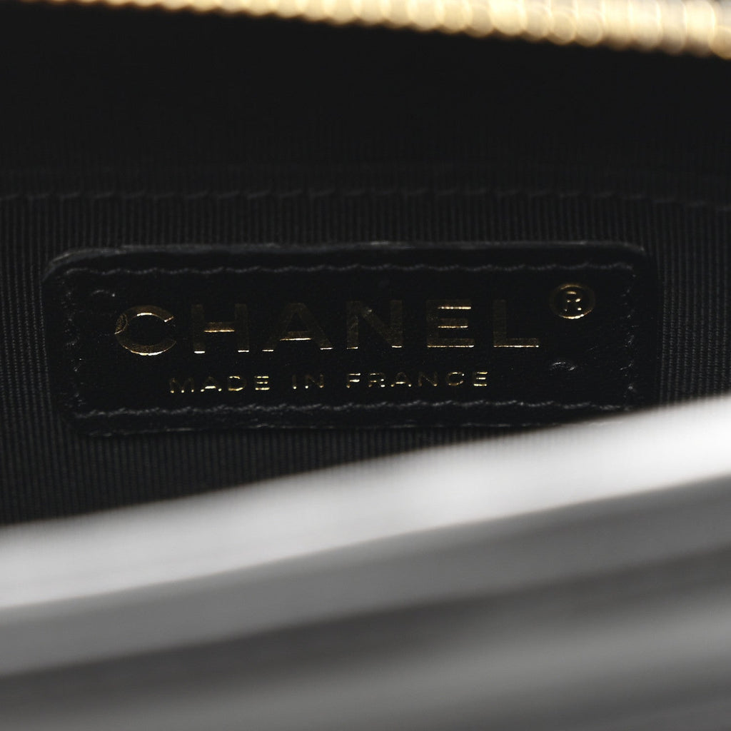 Chanel Calfskin CC Clock Camera Case Black