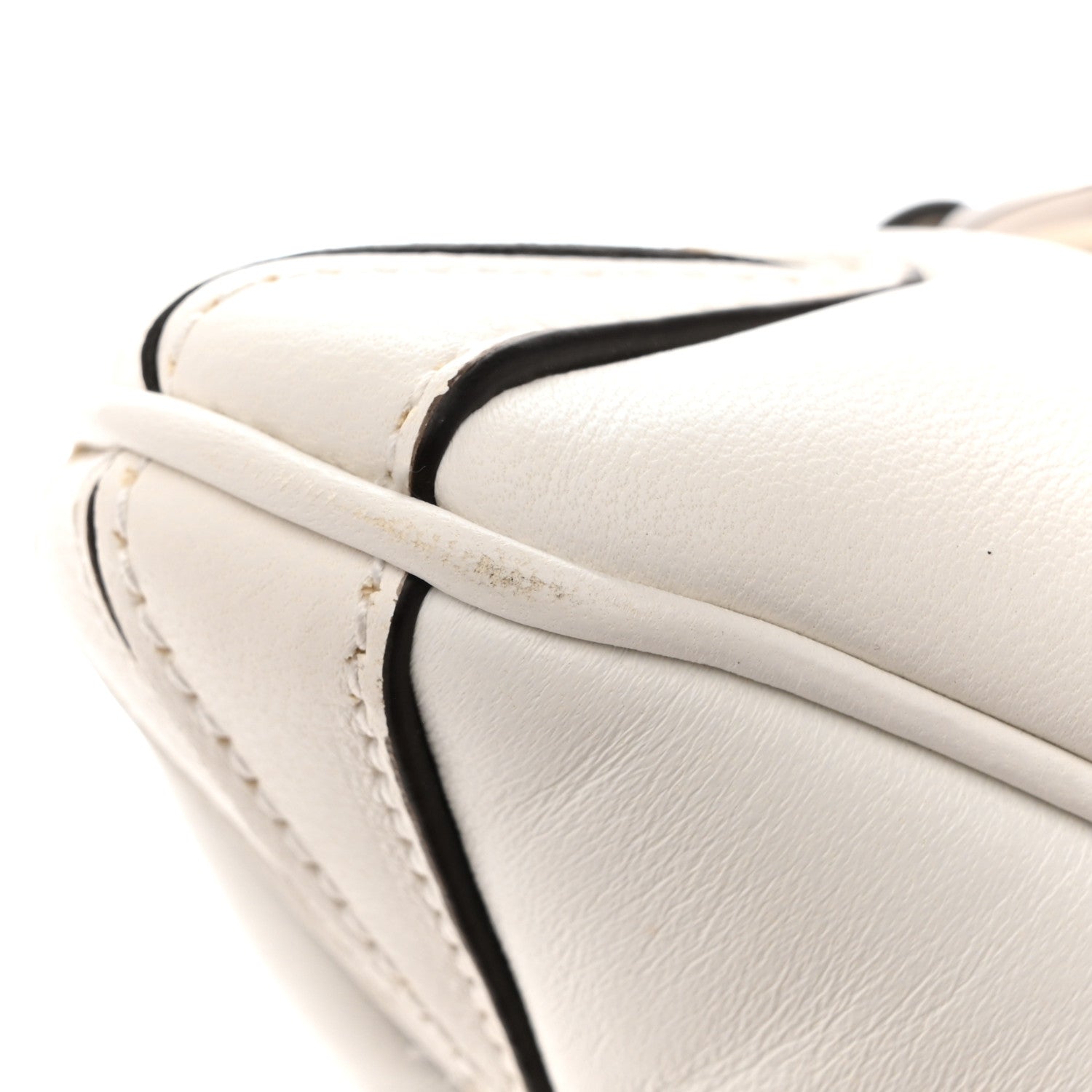 Gucci Nappa Vertical Matelasse Small Maxi Horsebit Chain Shoulder Bag Great White