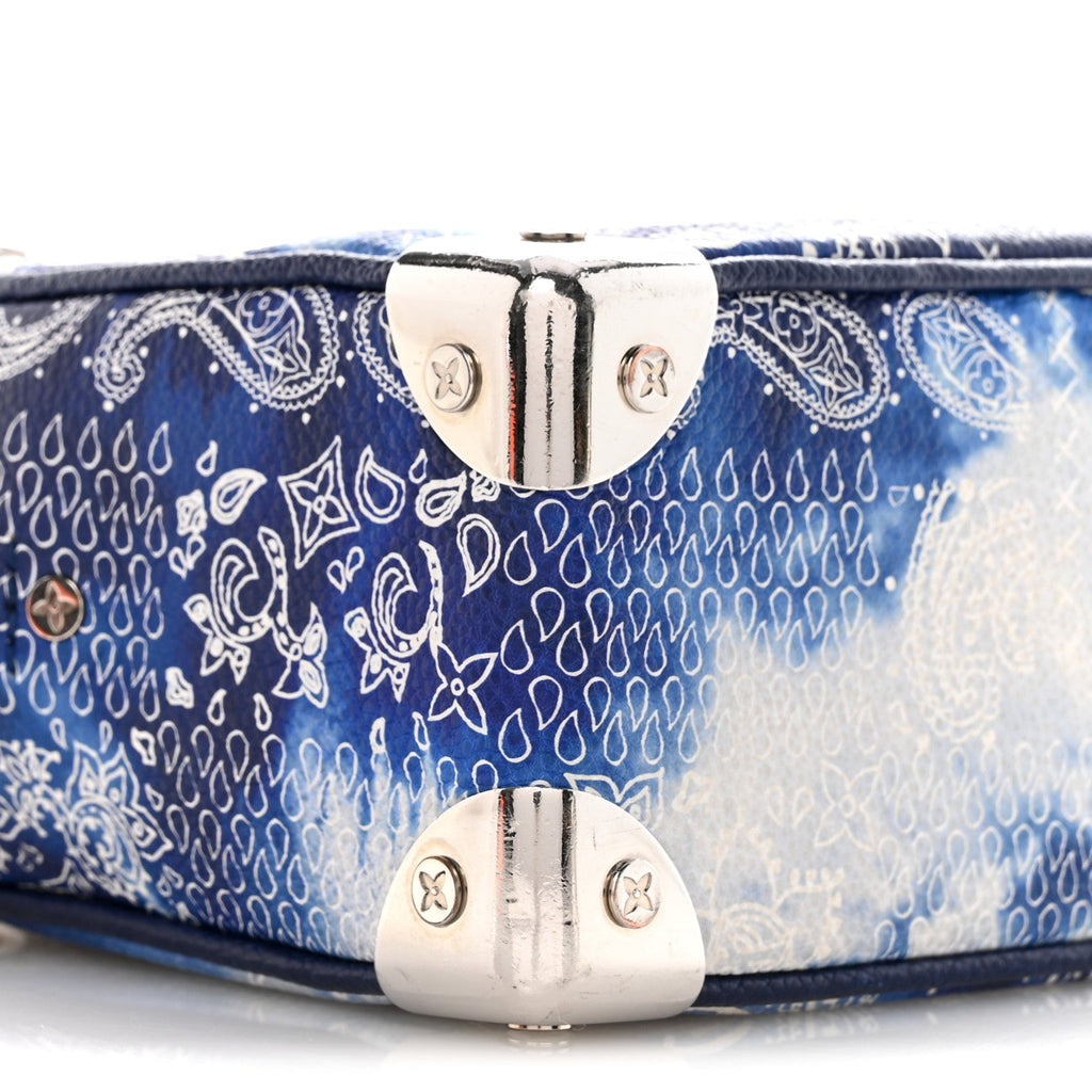 Louis Vuitton Cowhide Monogram Bandana Mini Soft Trunk Blue