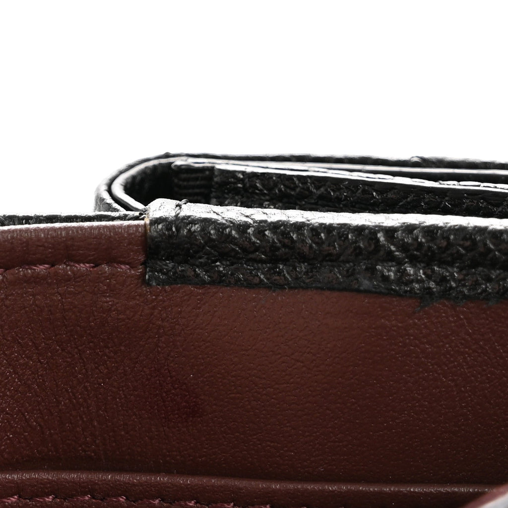 Caviar Quilted Double Flap Wallet Black