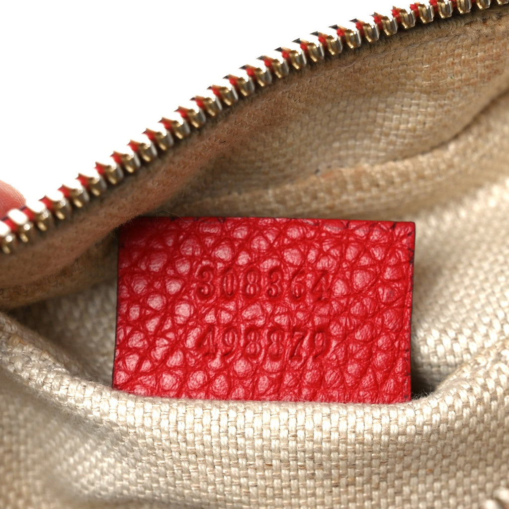 Gucci Pebbled Calfskin Small Soho Disco Bag Vibrant Red