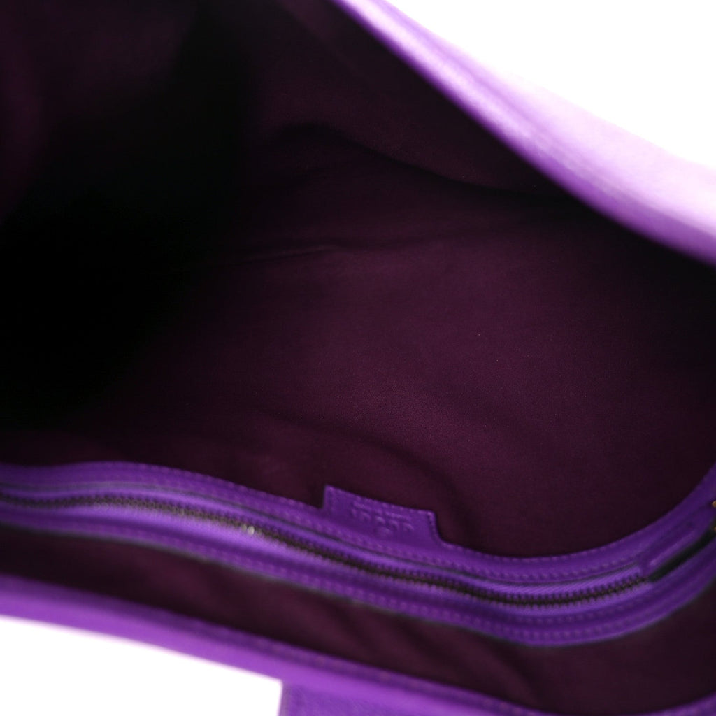Gucci Goatskin Medium Aphrodite Shoulder Bag Shine Purple