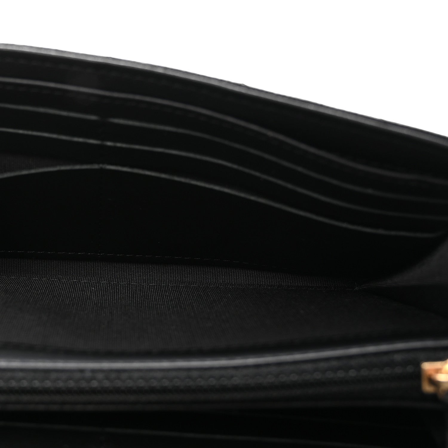 Caviar Quilted Long Boy Flap Wallet Black