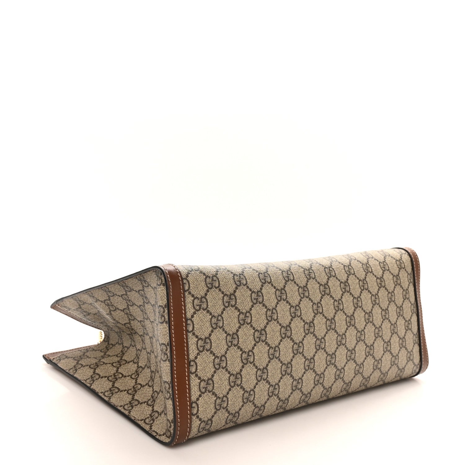 Gucci GG Supreme Monogram Medium Padlock Tote Beige Cuir