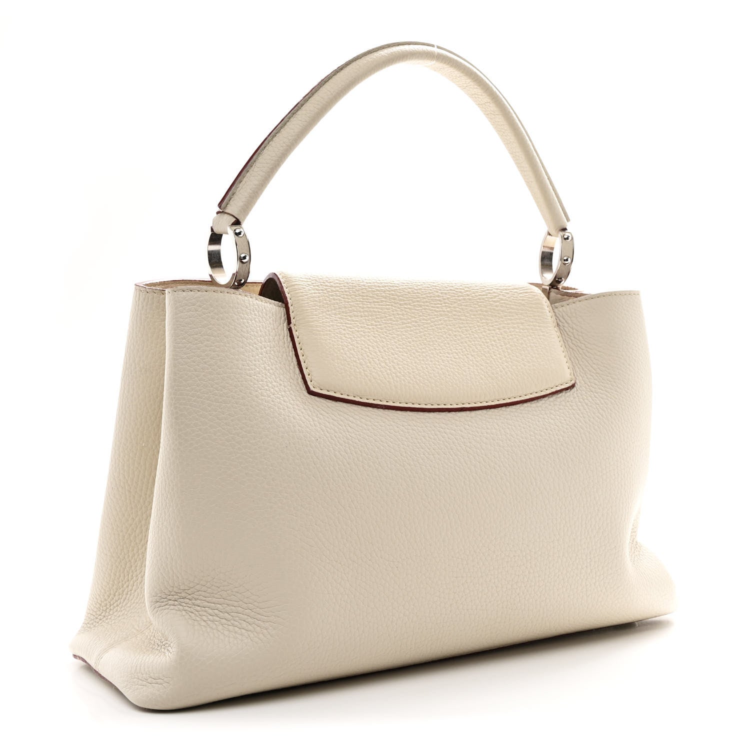 Louis Vuitton Taurillon Capucines MM Blanc Casse