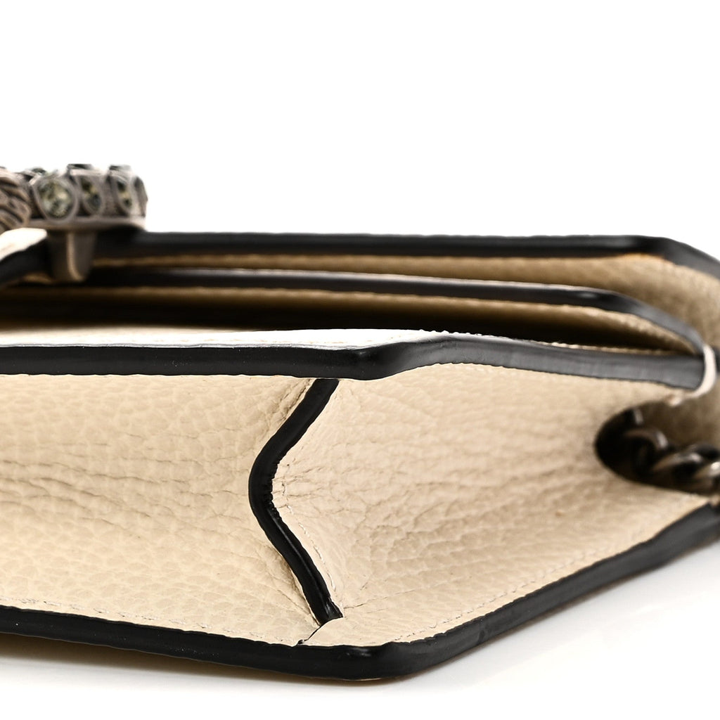 Gucci Dollar Calfskin Crystal Super Mini Dionysus Shoulder Bag Mystic White Black Diamond