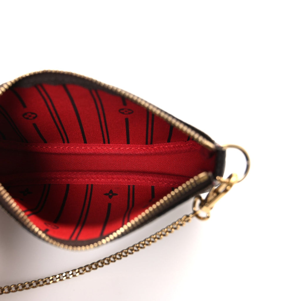 Louis Vuitton Damier Ebene Complice Trunks and Bags Mini Pochette Accessories Red