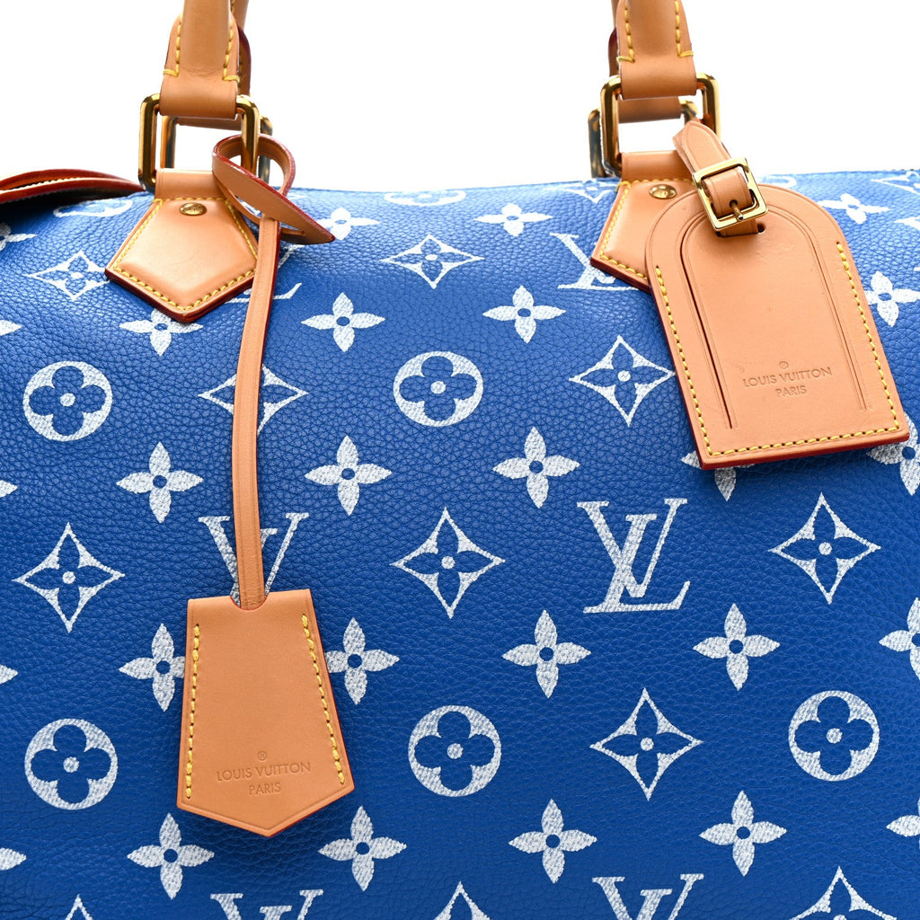 Louis Vuitton Calfskin Monogram Speedy P9 Bandouliere 40 Blue