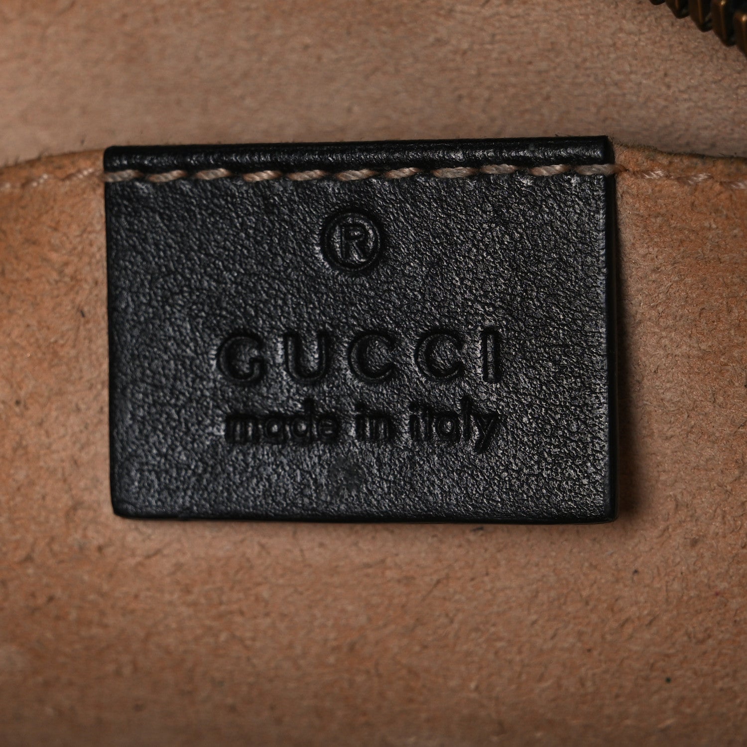 Gucci Calfskin Matelasse Small GG Marmont Chain Shoulder Bag Black