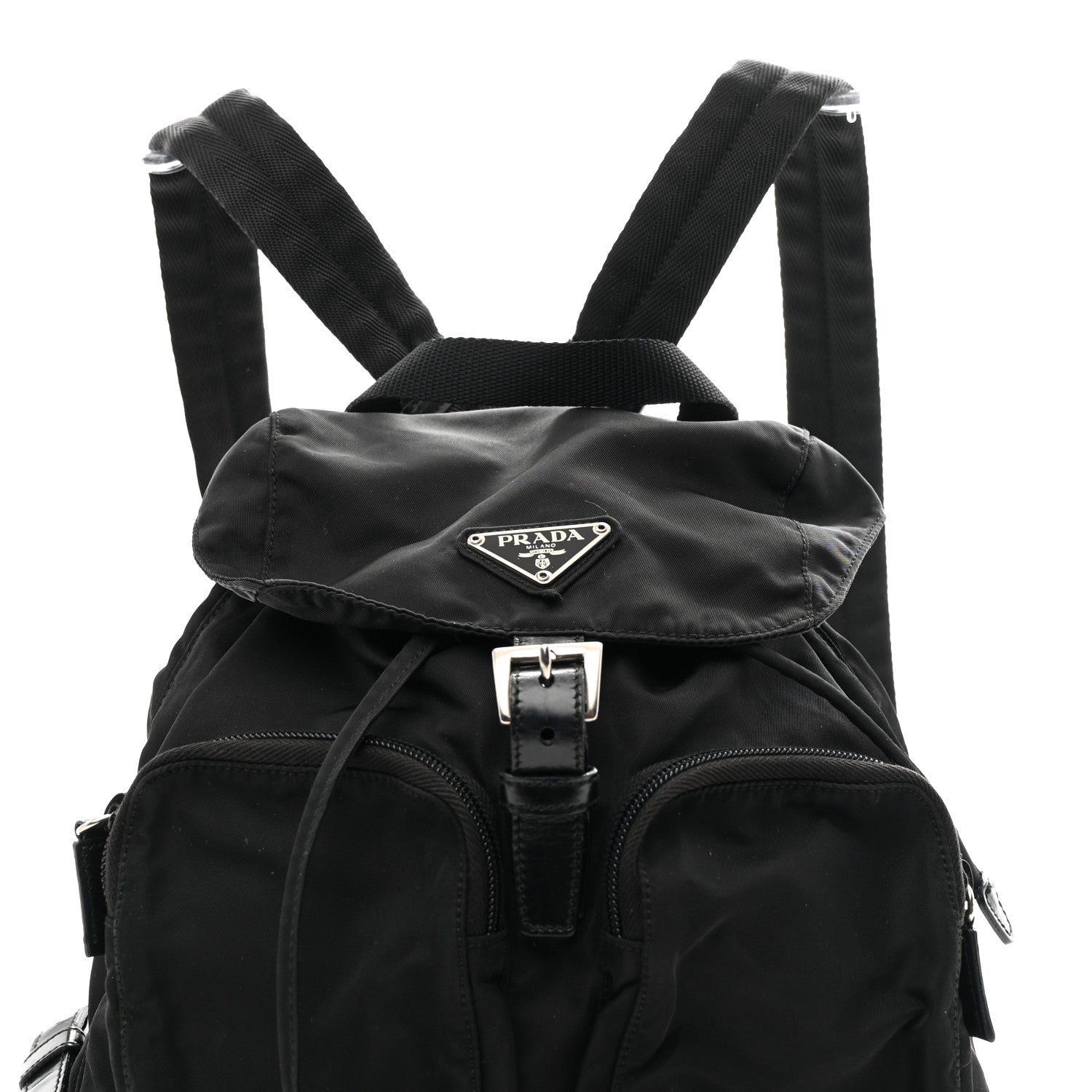 Prada Nylon Vela Medium Backpack Black