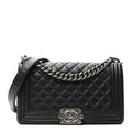 Chanel Calfskin Quilted Medium Boy Flap Black