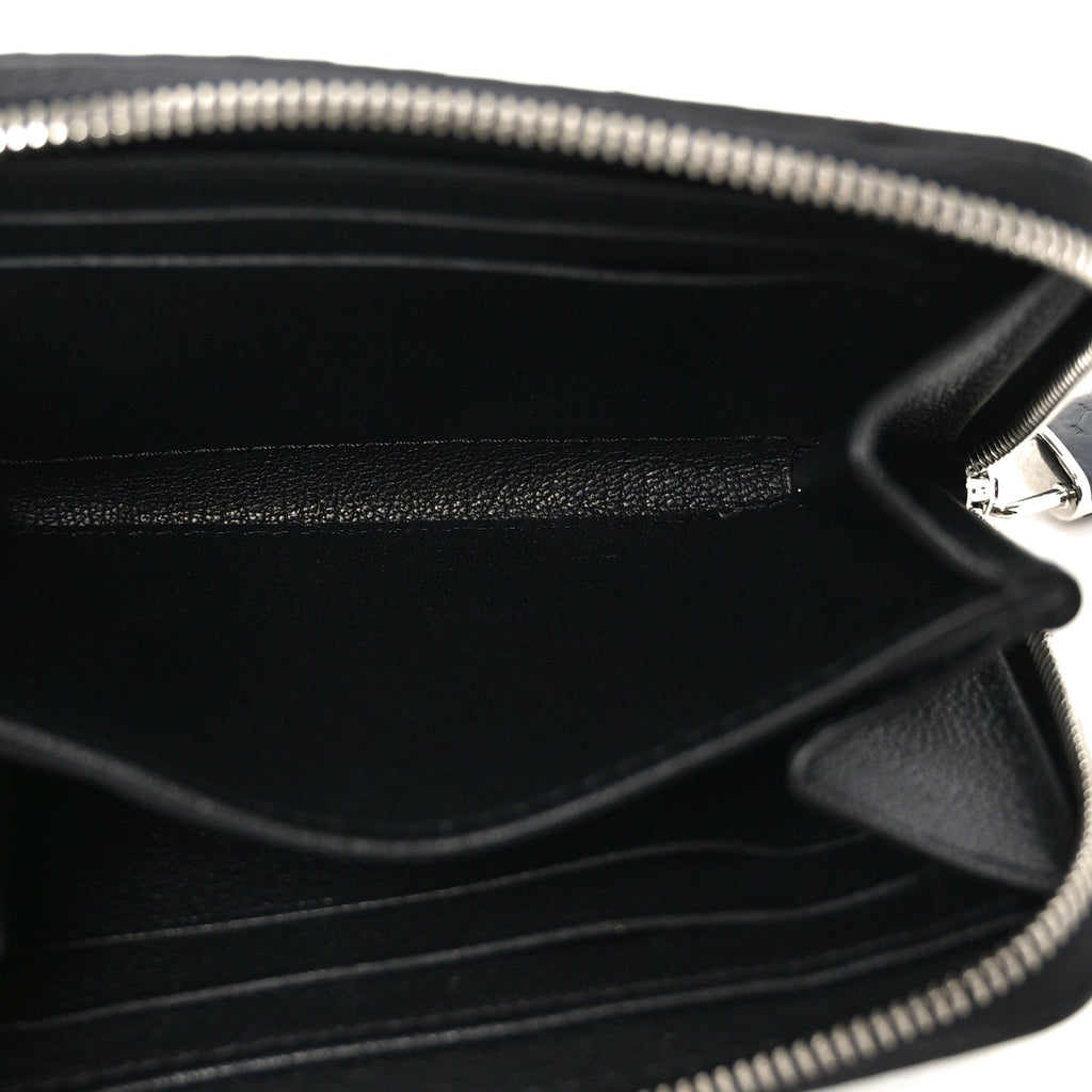 Louis Vuitton Snakeskin Monogram Zippy Padlock Coin Purse Black