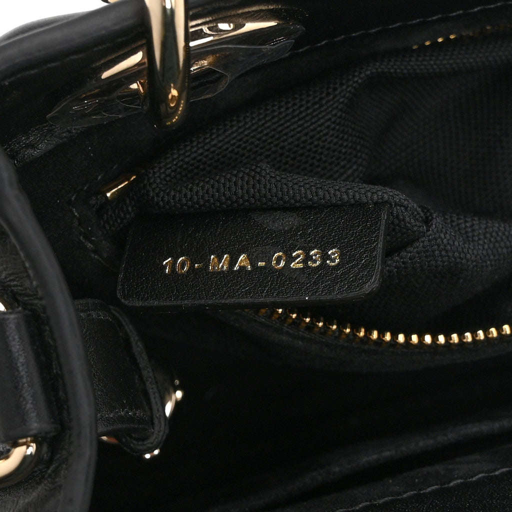 Christian Dior Calfskin Cannage Mini The Lady 95.22 Black