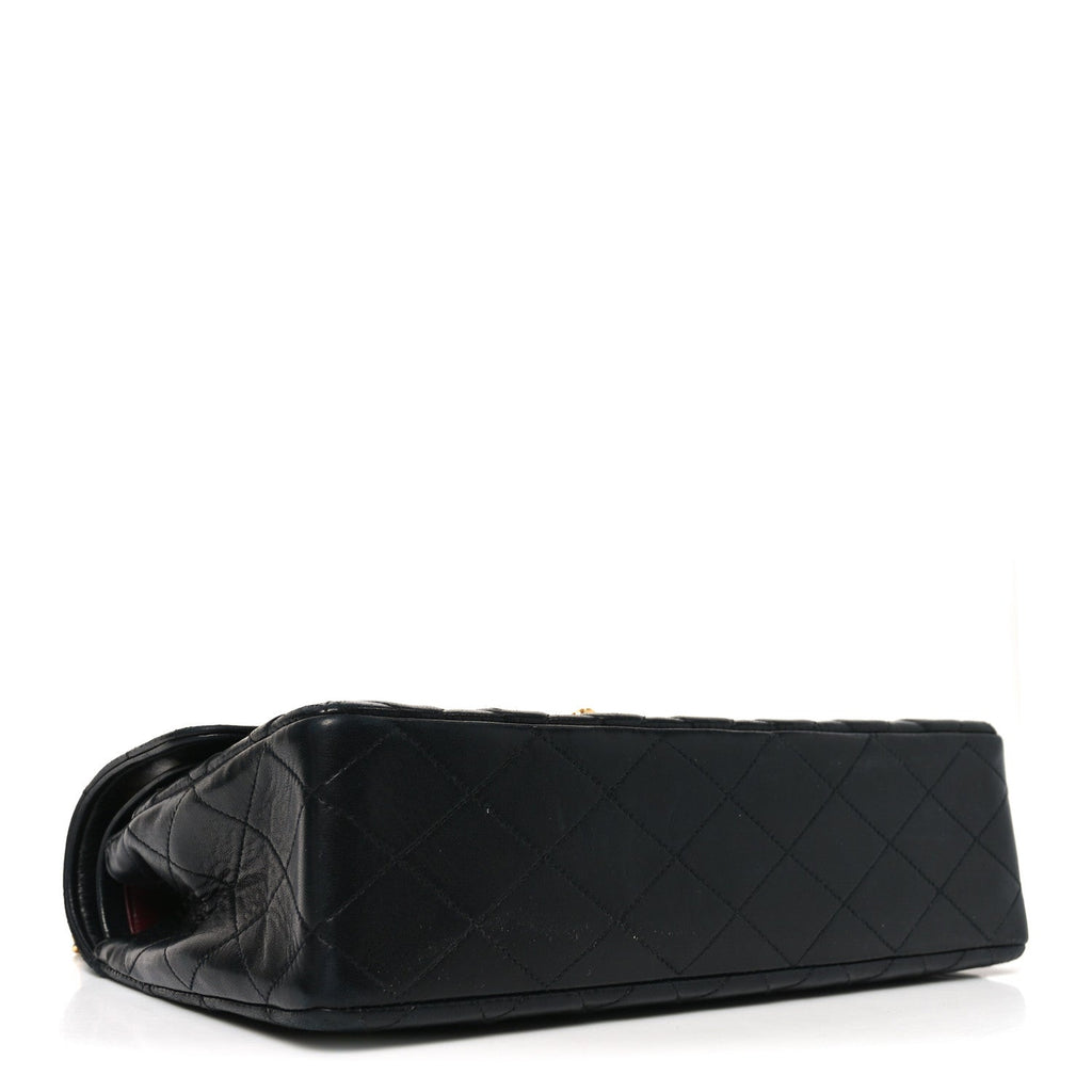 Chanel Lambskin Quilted Medium Double Flap Black