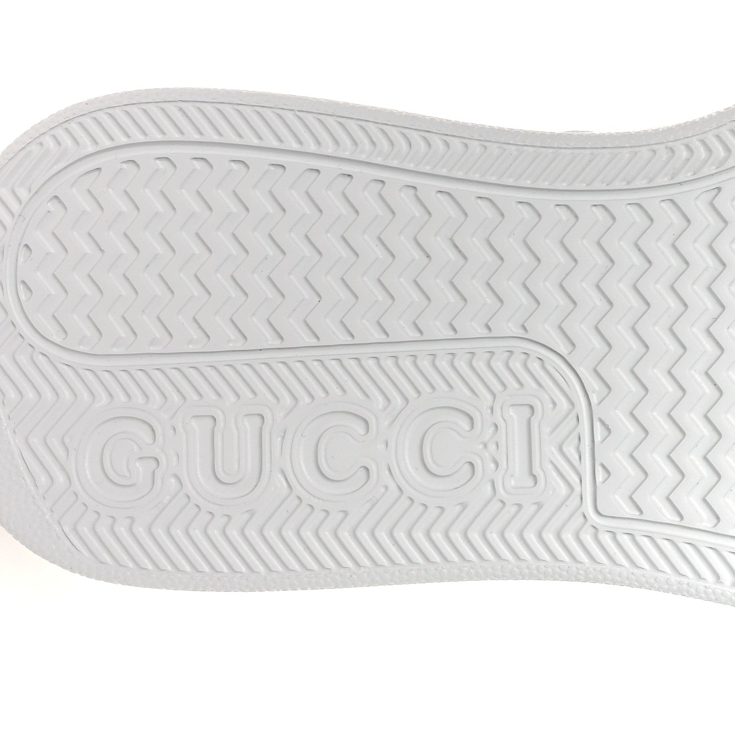 Gucci Calfskin GG Tennis Embossed Perforated Womens Platform 55mm Sneakers 40.5 Great White