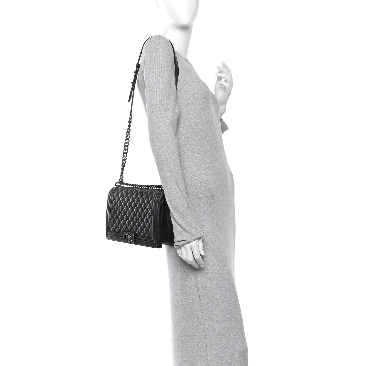 Chanel Caviar Quilted New Medium Boy Flap So Black